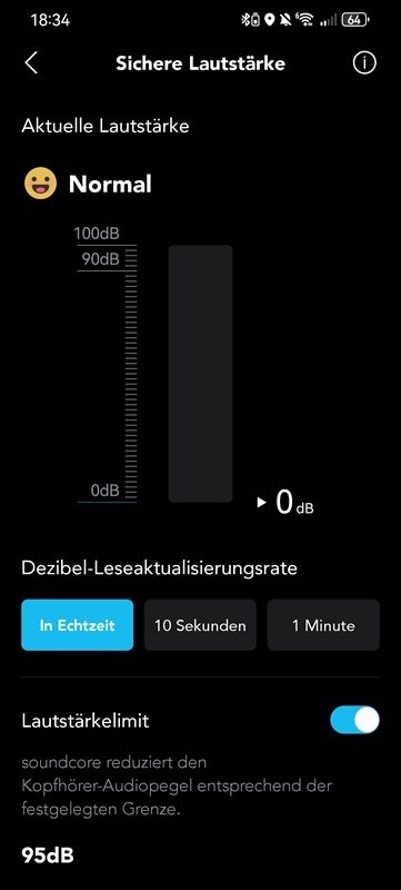 Soundcore Space One Pro Sichere Lautstärke